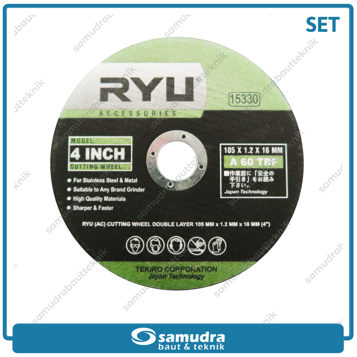 RYU 1 Pak 20 pcs Mata Gurinda Potong Besi Batu Gerinda Cutting Wheel