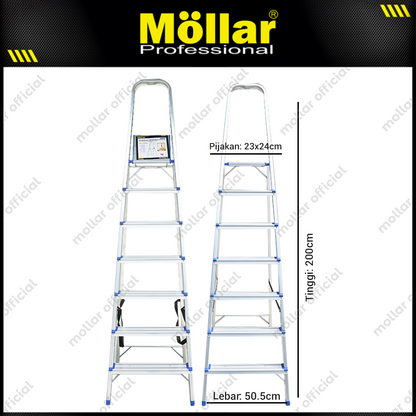 MOLLAR Tangga Rumah Aluminium 7 Step 2 meter