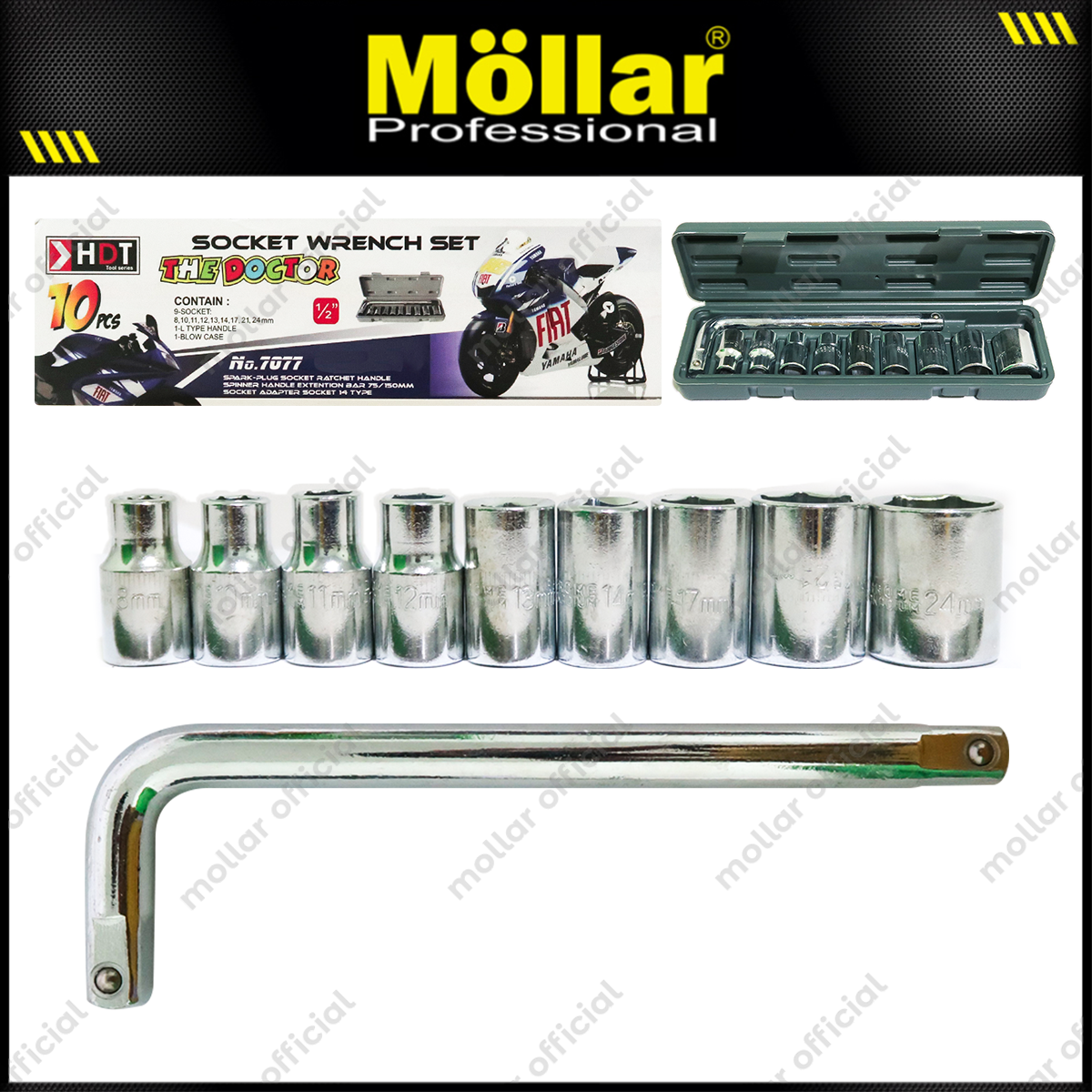 HDT Kunci Sok Set 10 pcs Box Plastik