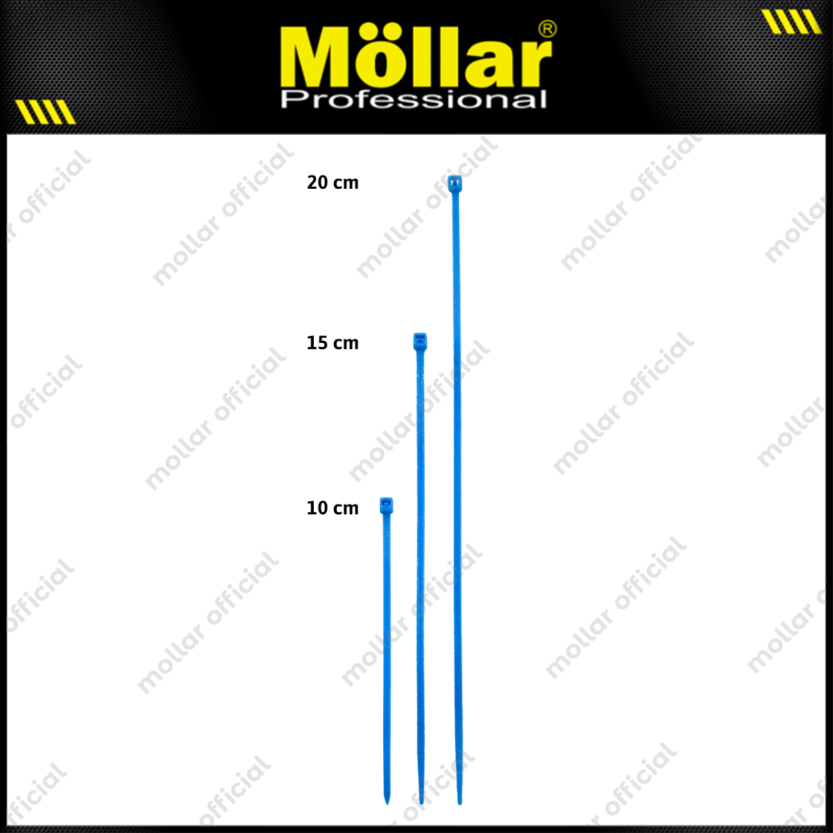 MOLLAR KT-25150 Kabel Ties 2.5x150 mm Biru
