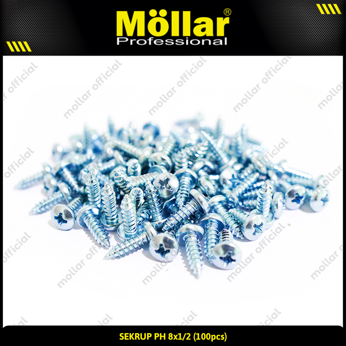 MOLLAR 93-029 Sekrup PH 8 x 1/2 - 100 pcs