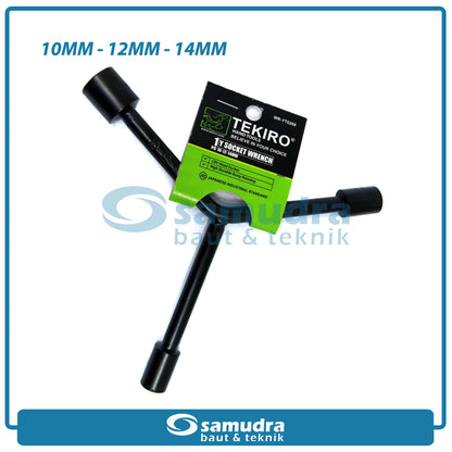 TEKIRO WR-YT0268 Kunci Sok Y Pendek 10-12-14 mm