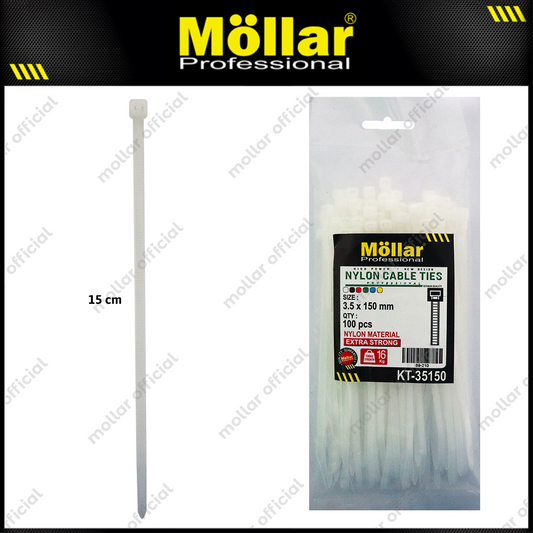 MOLLAR KT-35150 Kabel Ties 3.5x150 mm Putih