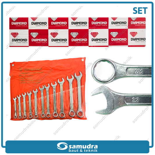 DIAMOND-GC Kunci Ring Pas Set 11 pcs (8-22 mm)