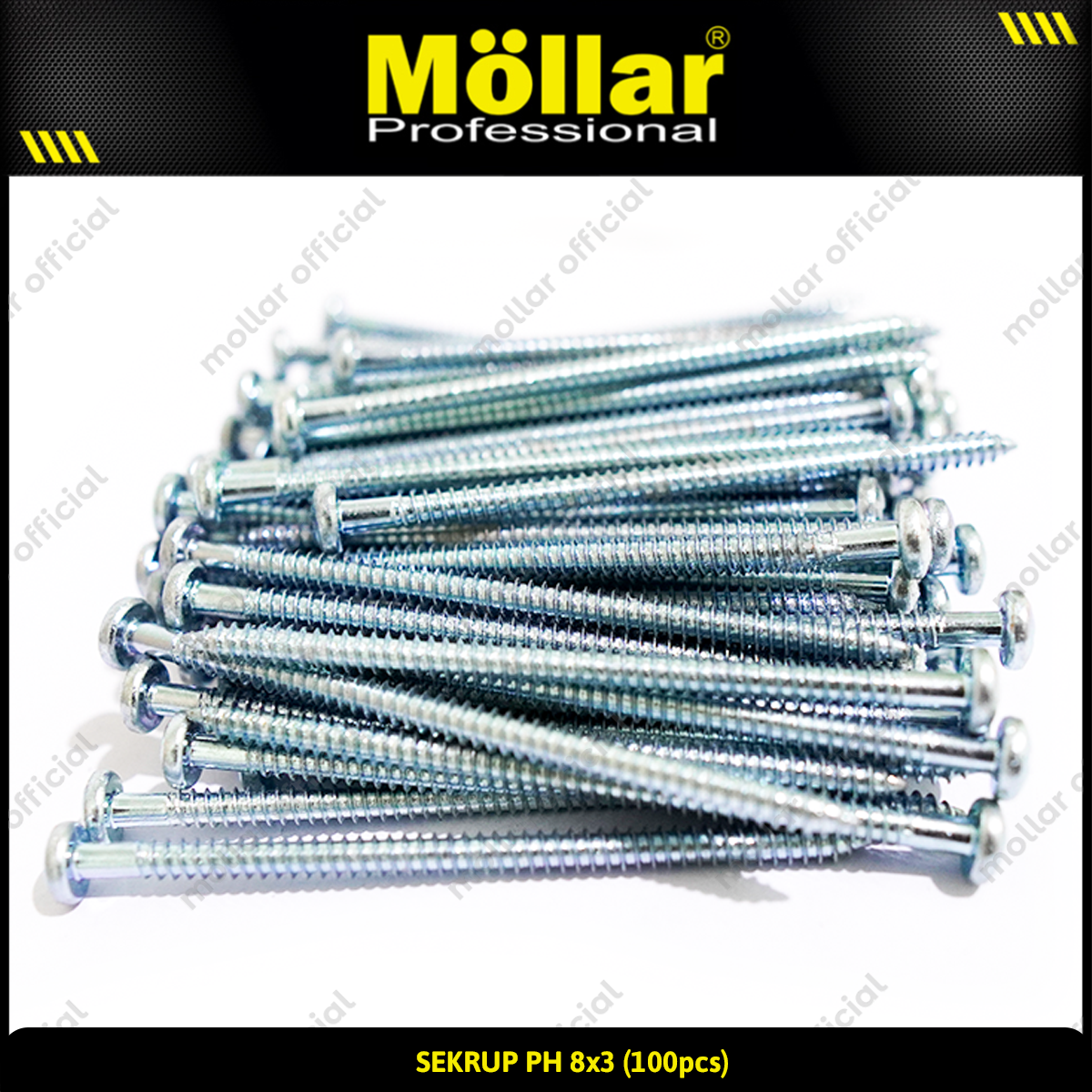 MOLLAR 93-038 Sekrup PH 8 x 3 - 100 pcs