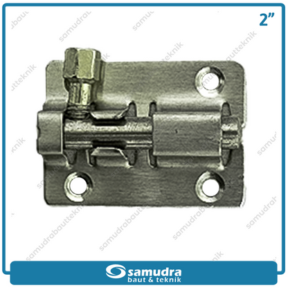 KTP Grendel Pintu Putih 2" Stainless SS304