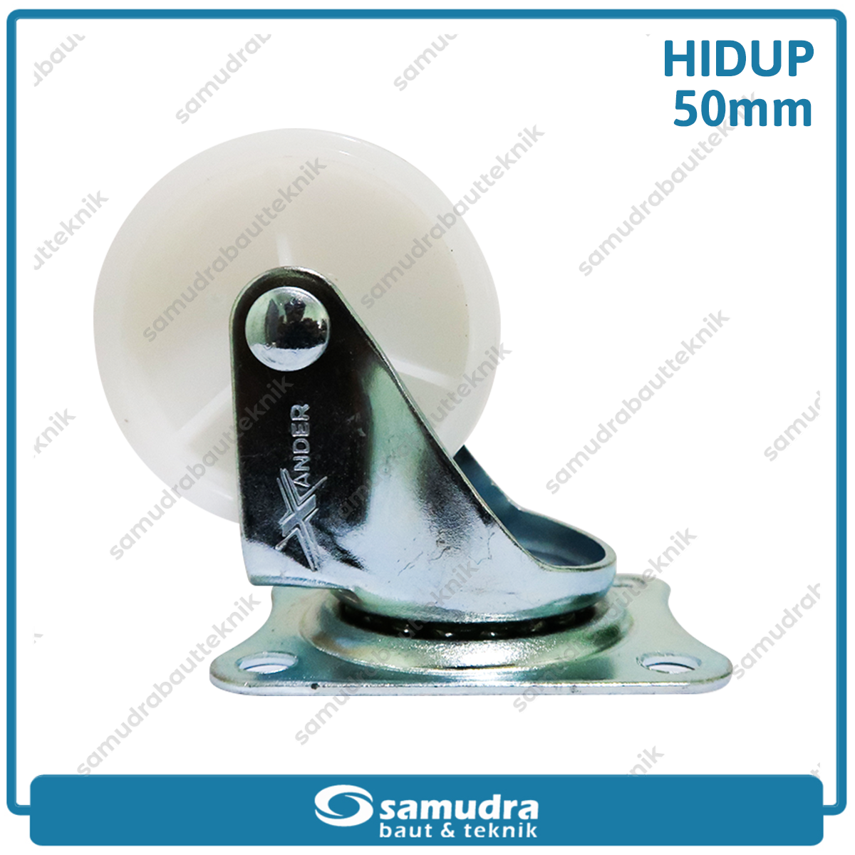 XANDER RODA-231 Roda PP Nylon Putih Hidup 2" XD-50-50mm - Satuan