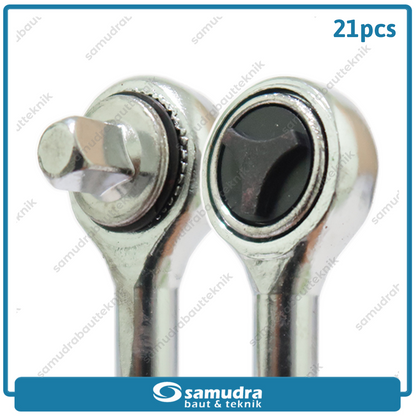 KTP Kunci Sok Set 21 pcs Box Plastik