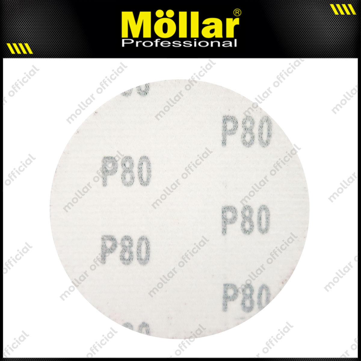 HSS Amplas Bulat No 80 Amplas Velcro Tempel Mata Gerinda 4 Inch - 100 Pcs