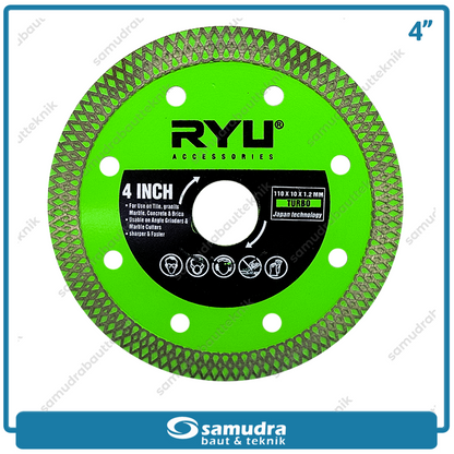 RYU AC-DD180 Mata Potong Keramik Turbo 4" / Diamond Wheel
