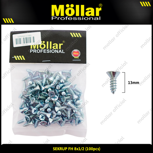 MOLLAR 93-053 Sekrup FH 8 x 1/2 - 100 pcs