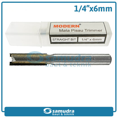 MODERN Mata Profil Straight Bit 6 mm / Trimmer Bit 1/4"