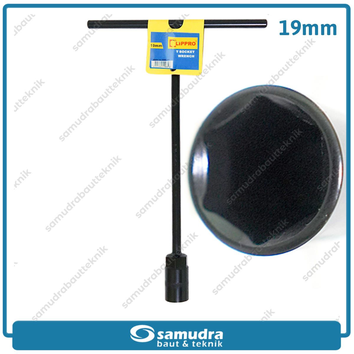 LIPPRO 886-19 Kunci Sok T Hitam 19 mm