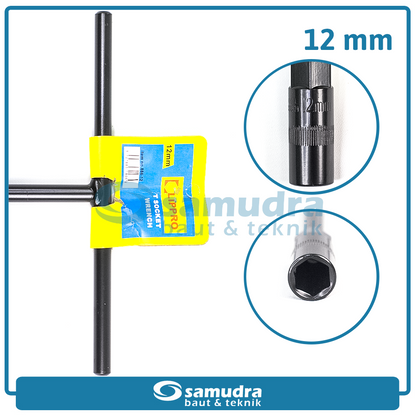 LIPPRO 886-12 Kunci Sok T Hitam 12 mm
