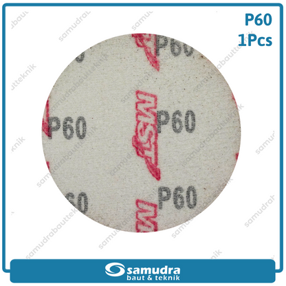 MST MST-YF-VS-406 Amplas Velcro Bulat No. 60 Mesin Gerinda 4"