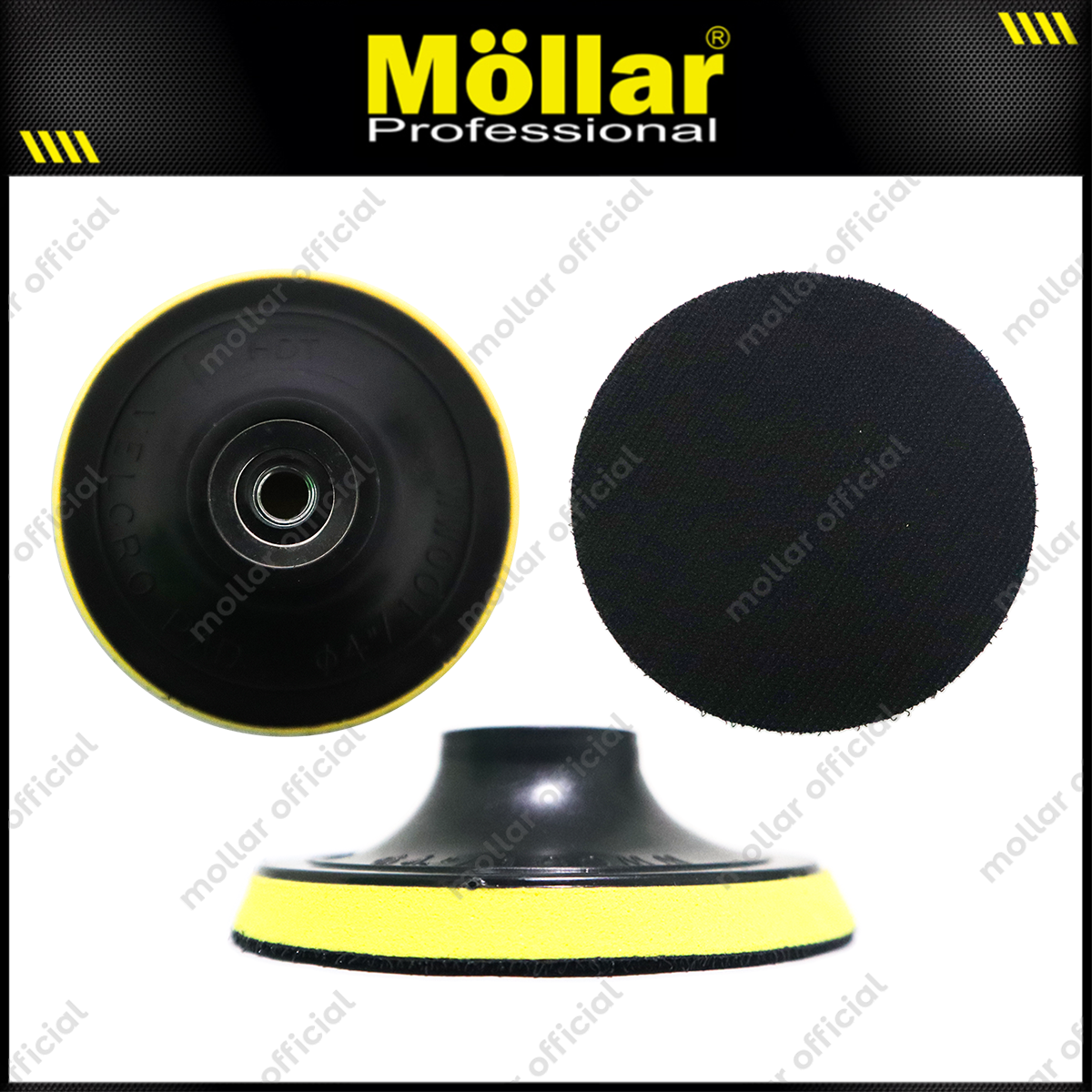 HDT RPWVB100 Tatakan Amplas Velcro 100 mm Mesin Gerinda 4"