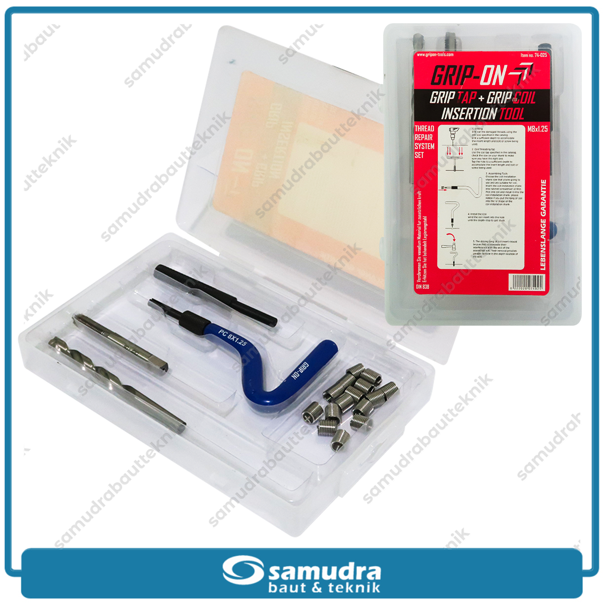 GRIPON 74-025 Alat Tambah Daging 8 x 1.25 / Thread Repair System