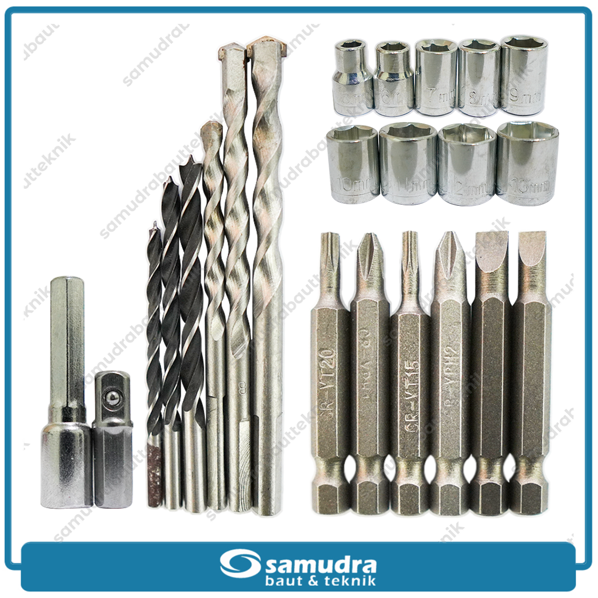 RYU RCI20V Mesin Bor Beton Baterai 20V Aksesoris Set / Cordless Impact Drill