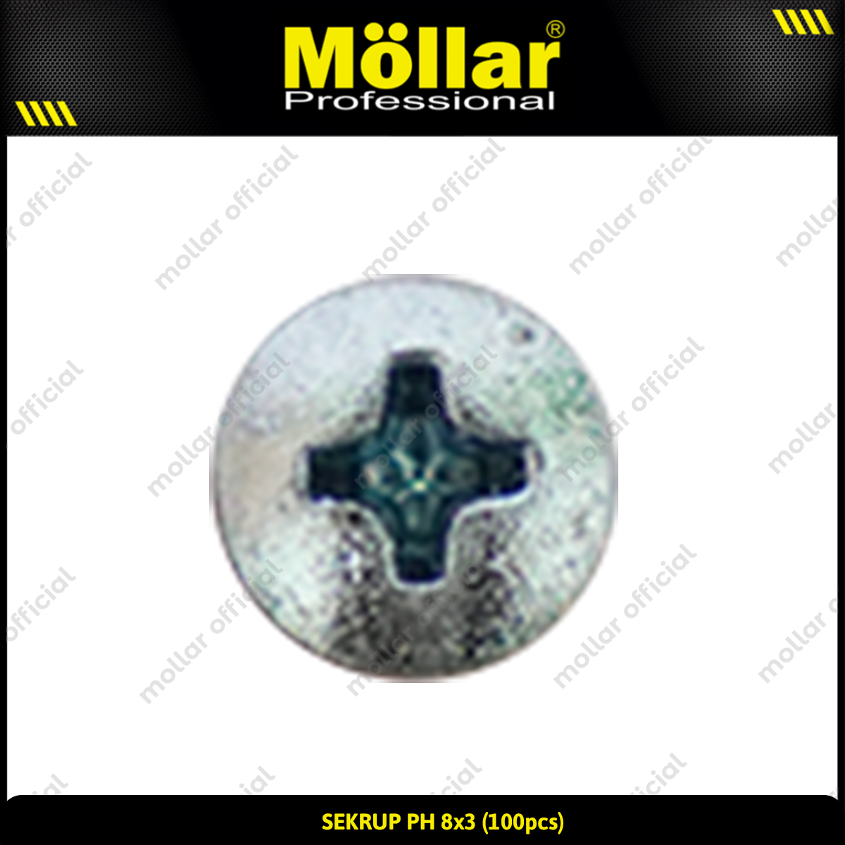 MOLLAR 93-038 Sekrup PH 8 x 3 - 100 pcs