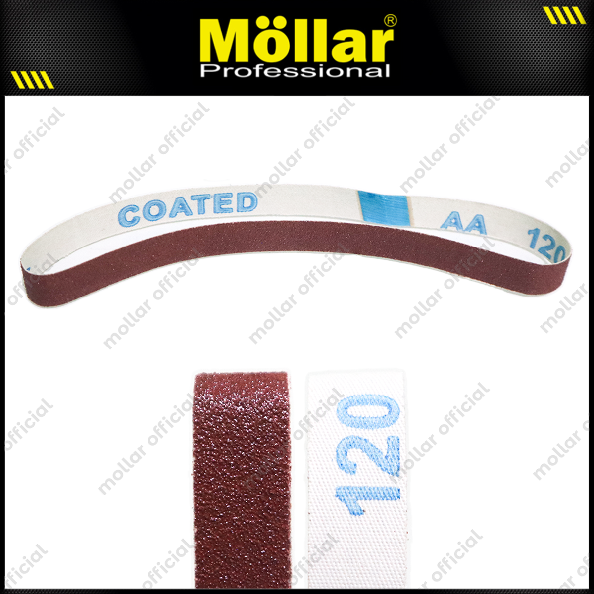 MOLLAR Mata Amplas Belt Sander Mesin Gerinda Susun No. 120
