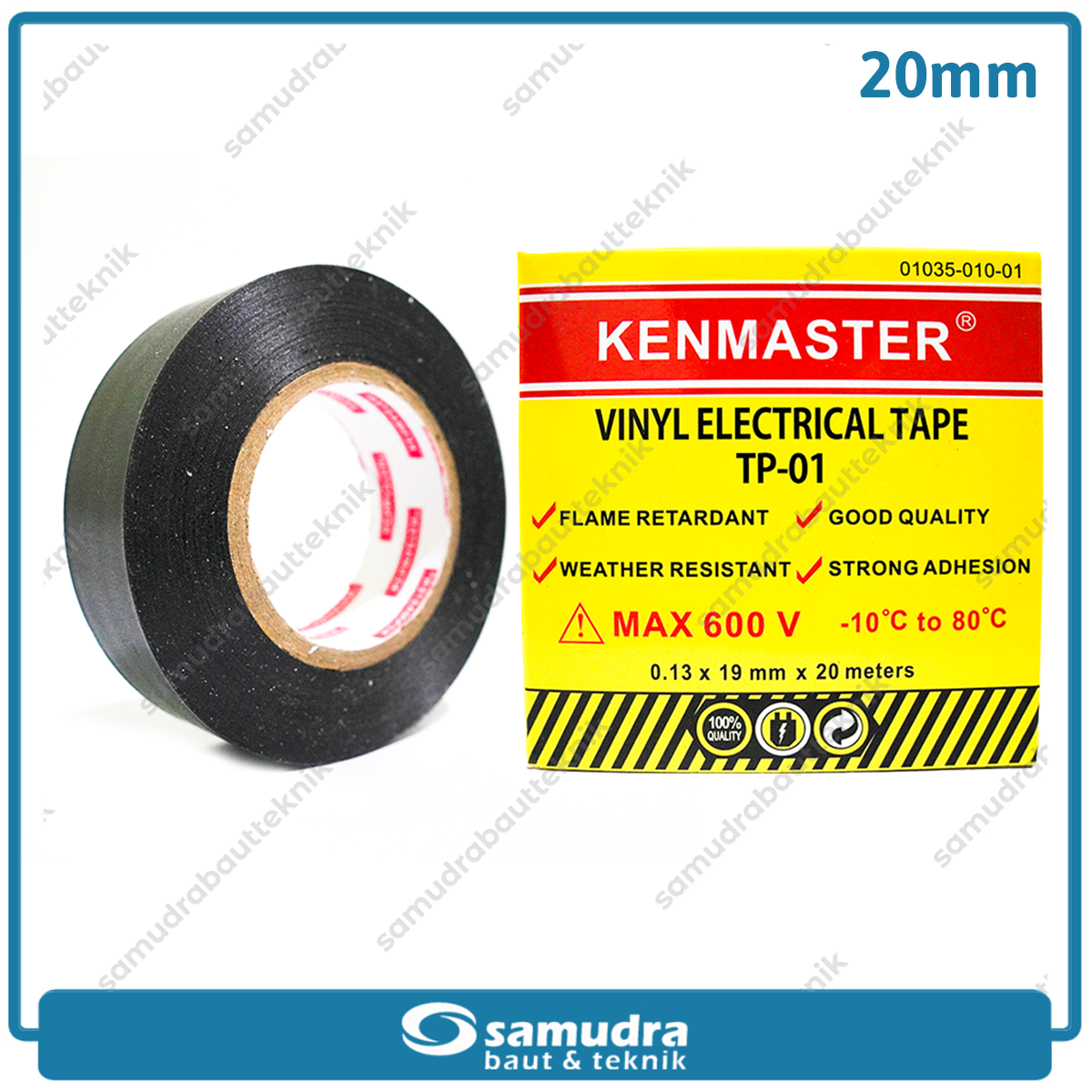 KENMASTER ISOL-008 Isolasi Listrik Hitam TP 01 - 20 meter