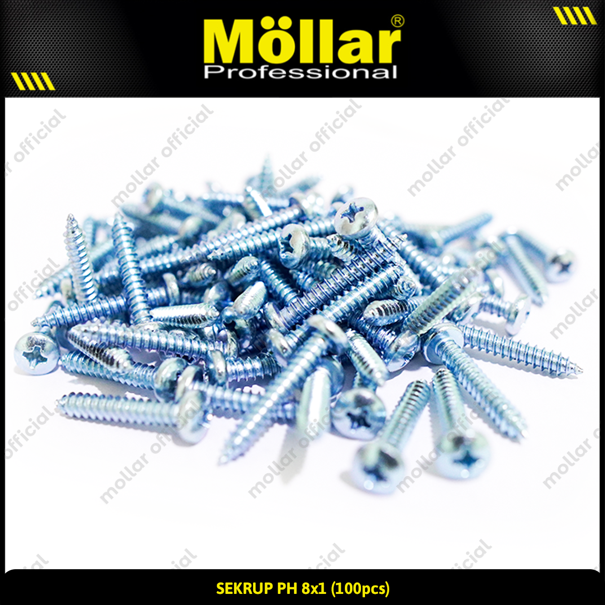 MOLLAR 93-032 Sekrup PH 8 x 1 - 100 pcs