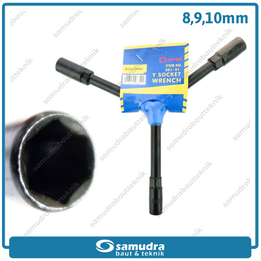 LIPPRO 881-01 Kunci Sok Y Pendek 8-9-10 mm