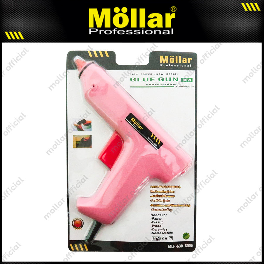 MOLLAR Mesin Lem Tembak Besar 80 Watt / Glue Gun - Pink