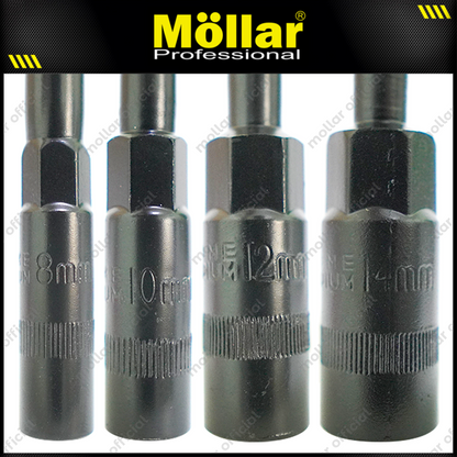 BLITZ 14790 Set 4 Pcs Kunci Sok T Hitam 8-10-12-14 mm