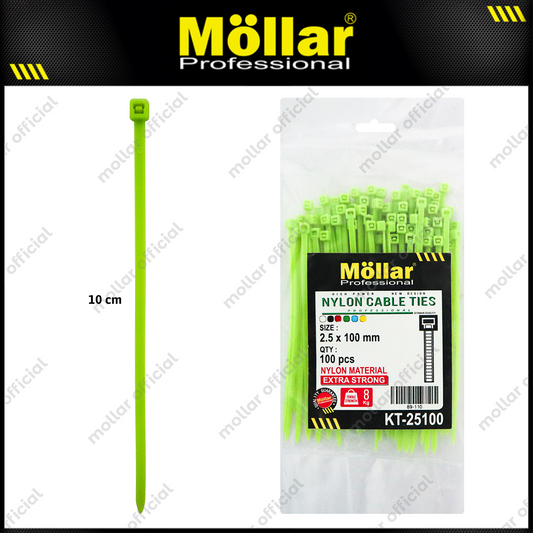 MOLLAR KT-25100 Kabel Ties 2.5x100 mm Hijau