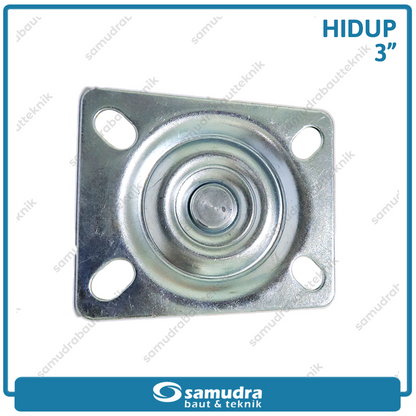 XANDER RODA-194 Roda Karet Hitam Hidup 3" - Satuan