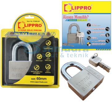 LIPPRO P3000-60 Gembok 60 mm Short / Gembok Leher Pendek