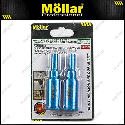 MOLLAR D80990 Mata Bor Granit 18 mm Set 2 pcs / Diamond Core Bit