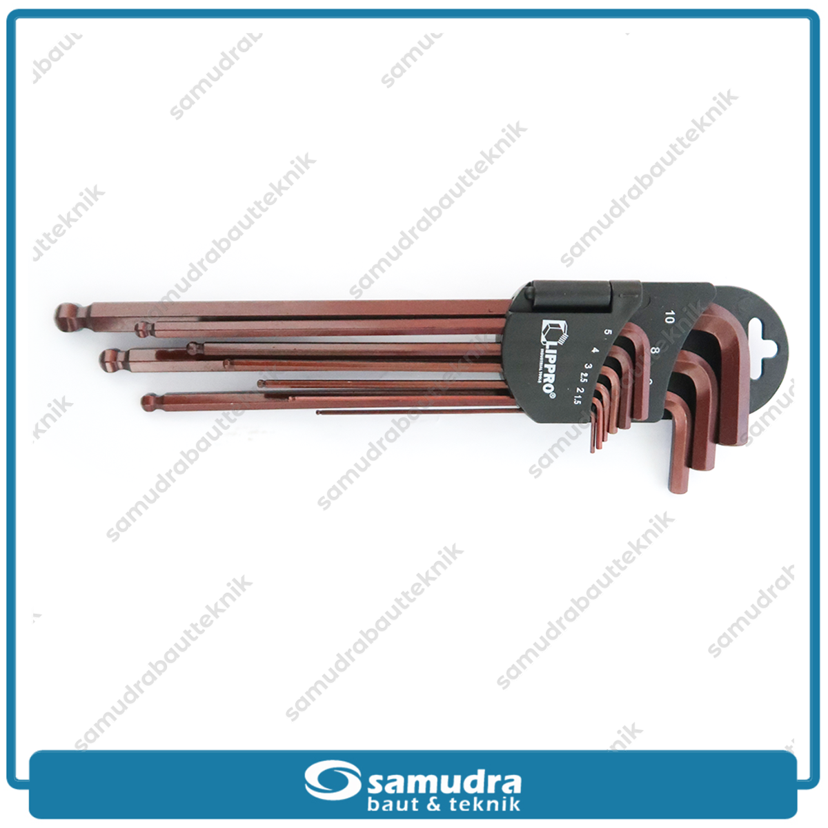 LIPPRO 168 Kunci L Set Panjang Extra Long Ballpoint 9 Pcs 1.5-10 mm