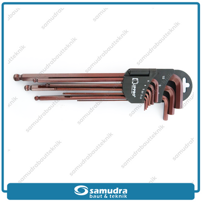 LIPPRO 168 Kunci L Set Panjang Extra Long Ballpoint 9 Pcs 1.5-10 mm