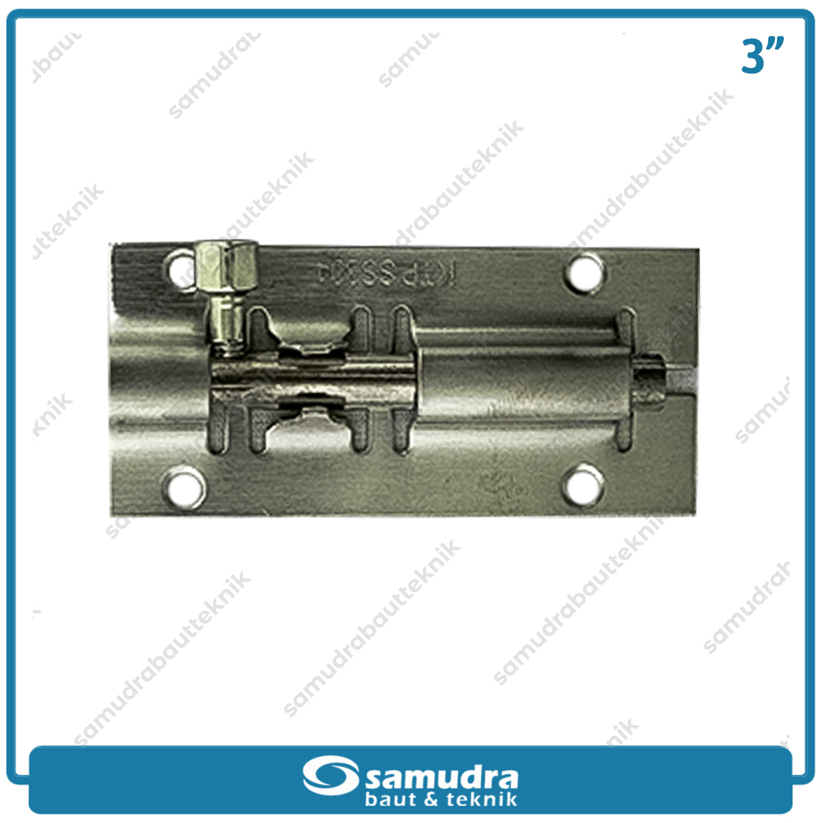 KTP Grendel Pintu Putih 3" Stainless SS304