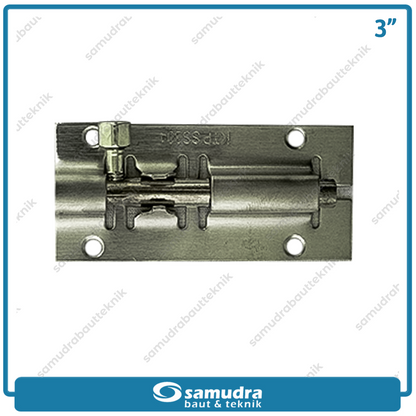 KTP Grendel Pintu Putih 3" Stainless SS304