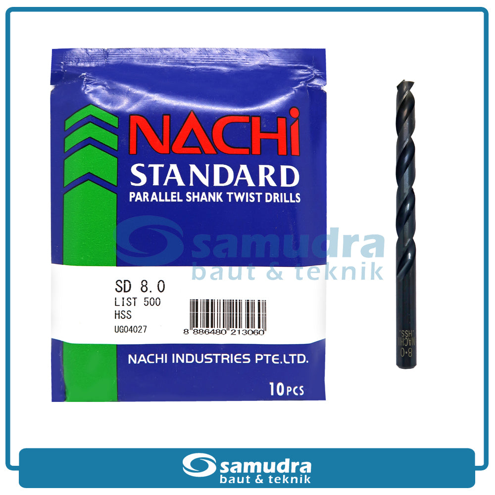 NACHI D500 Mata Bor Besi HSS 8 mm