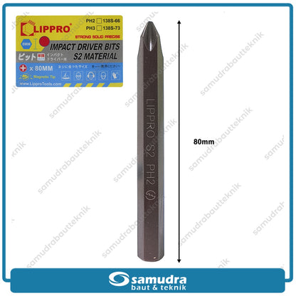 LIPPRO 138S-66 Mata Obeng Ketok Ph2 Set 10 Pcs