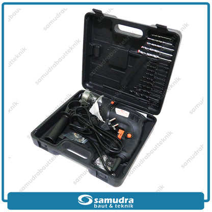 Mesin Bor Tembok 13 mm XANDER + Mata Bor Set + Koper + Sekrup