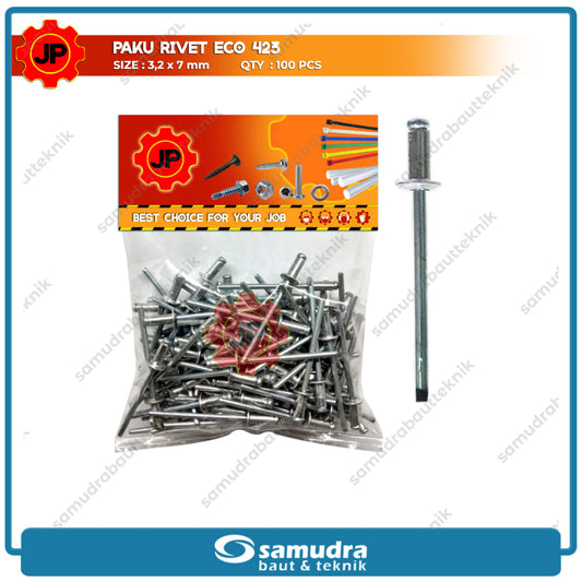 PAKU RIVET ECO 423 100 Pcs 3.2 X 7 Mm Blind Rifet Tembak Aluminium