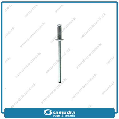 PAKU RIVET ECO 435 Silver 100 Pcs 3.2 X 9.5 Mm Blind Rifet Tembak Aluminium