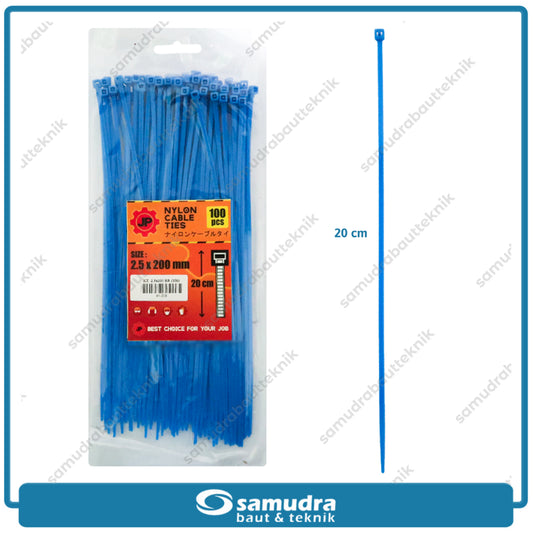 JP Kabel Ties Biru 2.5 x 200 mm - 100 pcs