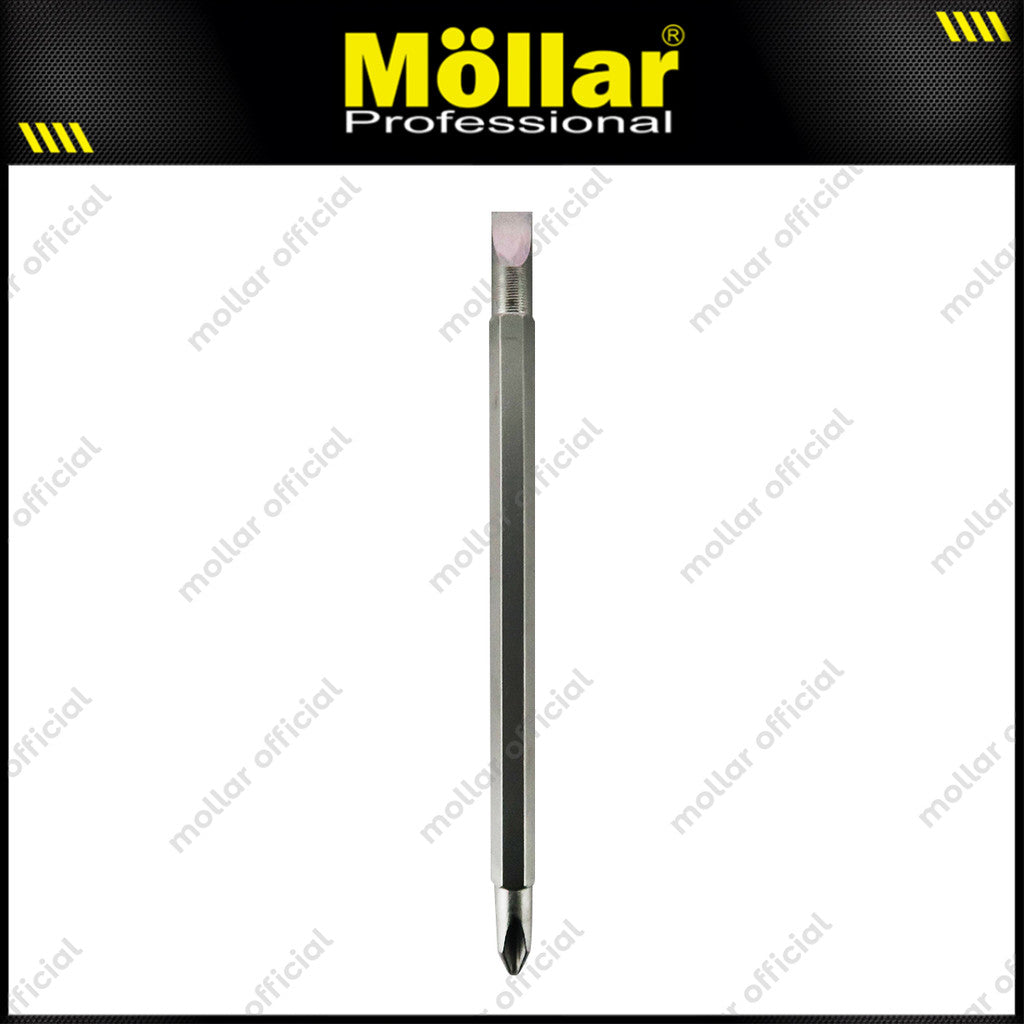 MOLLAR Obeng 3 Way Gagang Karet 145 mm