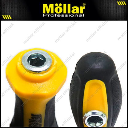MOLLAR Obeng 3 Way Gagang Karet 145 mm