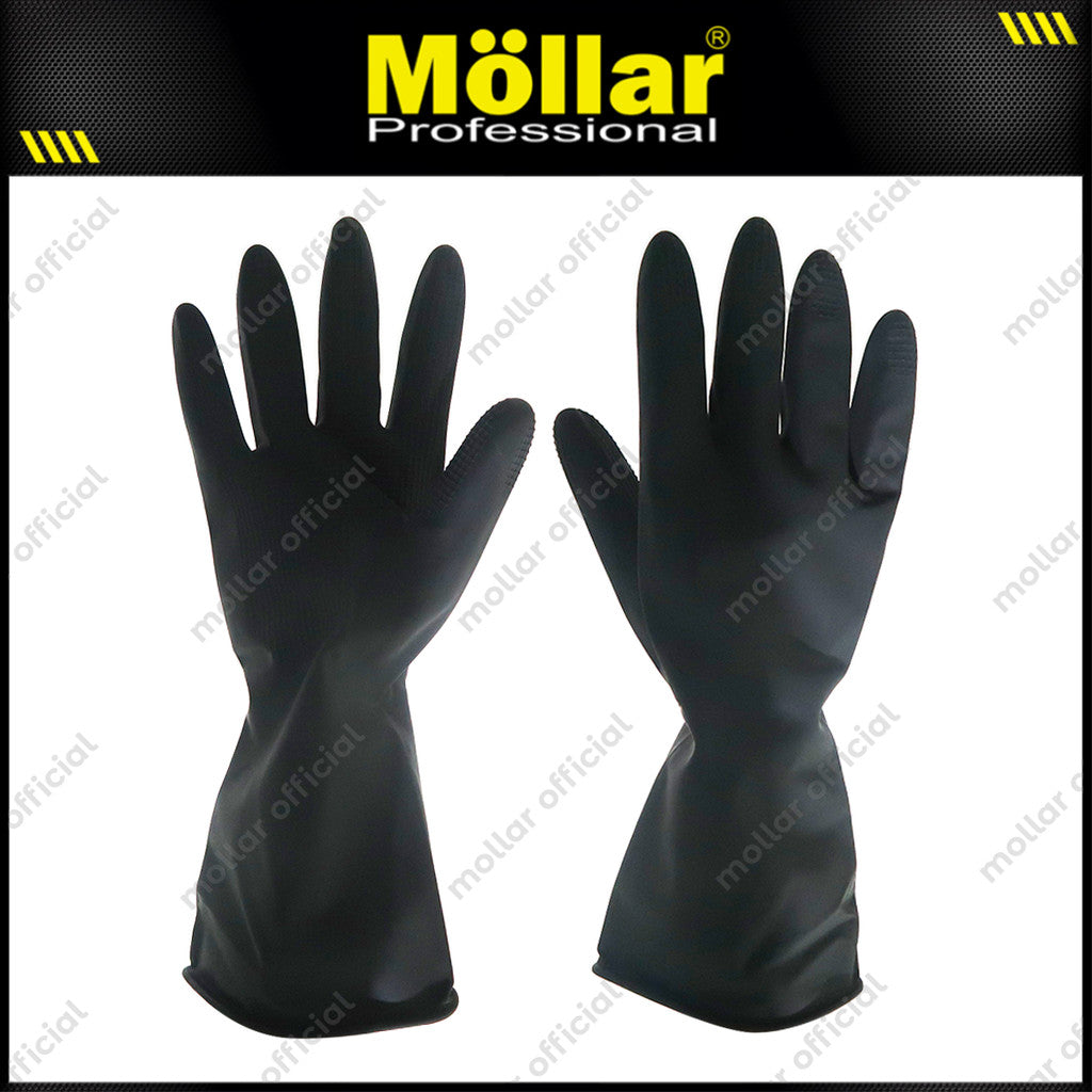 BLITZ 42912 Sarung Tangan Safety Karet Non Medis (L) Hitam