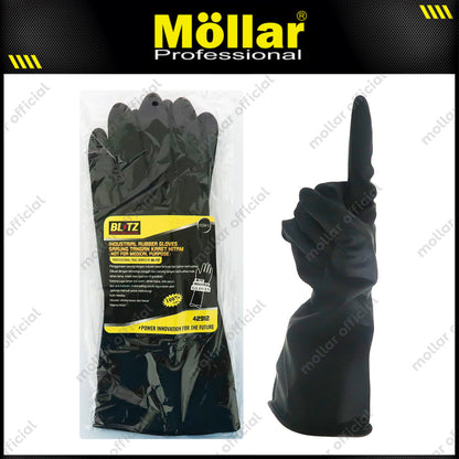 BLITZ 42912 Sarung Tangan Safety Karet Non Medis (L) Hitam
