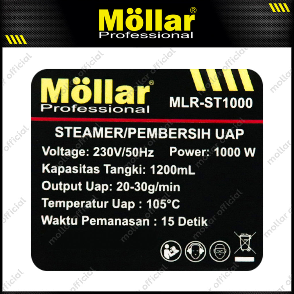 MOLLAR ST1000 Mesin Steamer Pembersih Uap 1.000 Watt