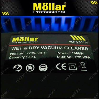 MOLLAR VC3010 Mesin Vacuum Cleaner Listrik 30 Liter