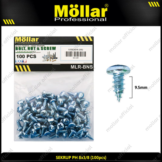 MOLLAR 93-028 Sekrup PH 8 x 3/8 - 100 pcs